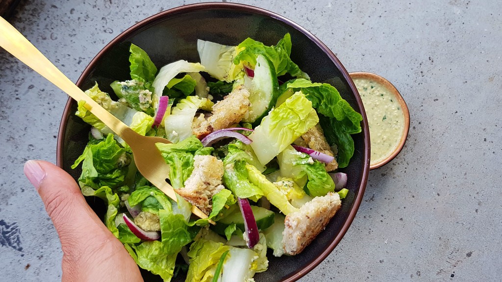 Vegan Caesar Salade | strongbody.nl